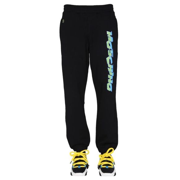 MOSCHINO COUTURE Logo Print Jogger Pants Men BLACK